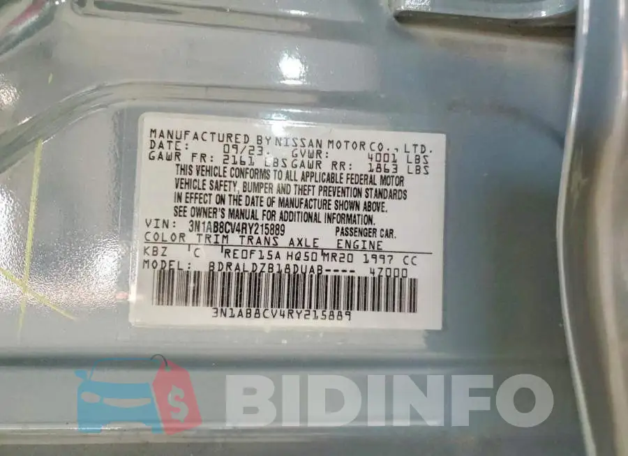 3N1AB8CV4RY215889 Photo# 12