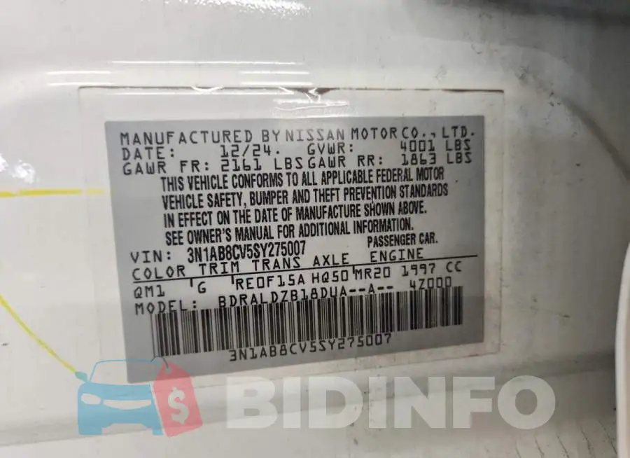 3N1AB8CV5SY275007 Photo# 12
