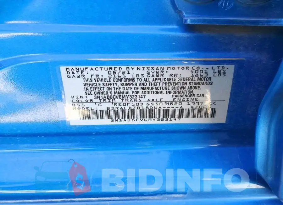 3N1AB8CV6MY323147 Photo# 12
