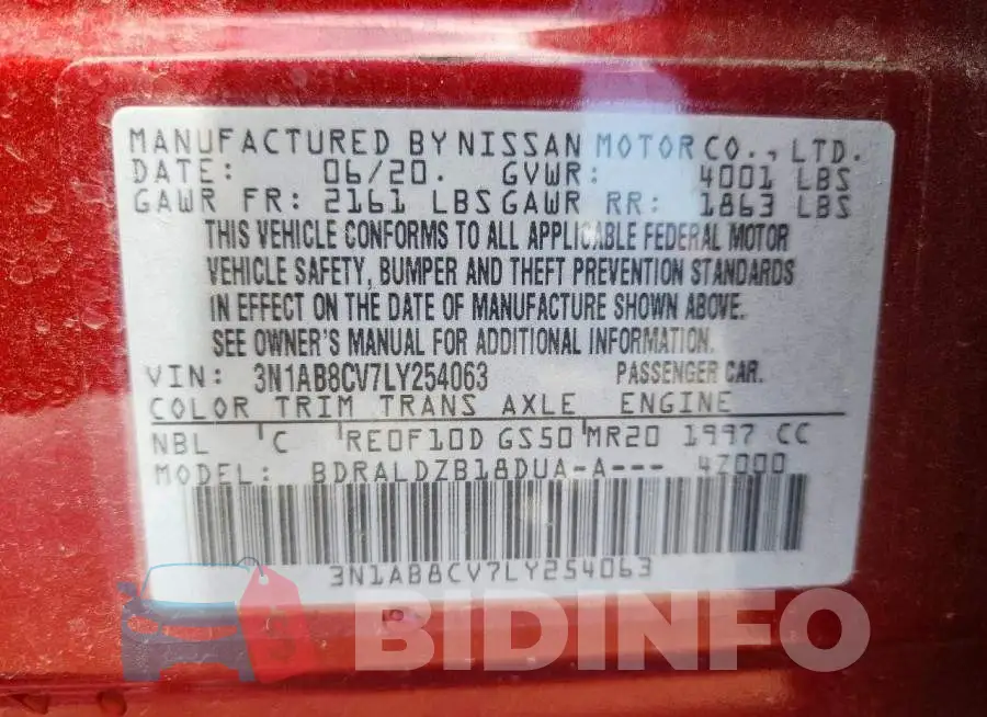 3N1AB8CV7LY254063 Photo# 13