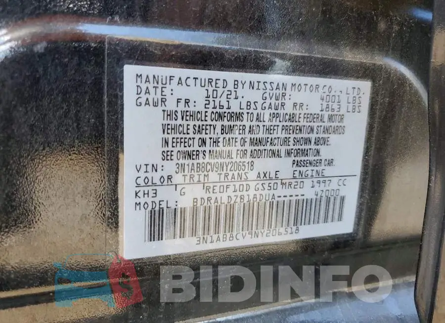 3N1AB8CV9NY206518 Photo# 13