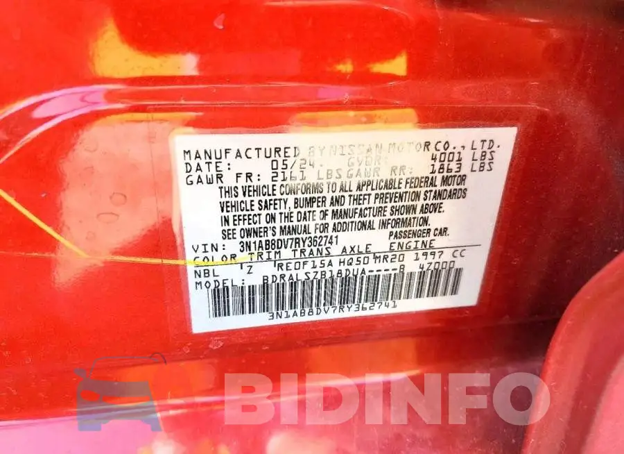 3N1AB8DV7RY362741 Photo# 12