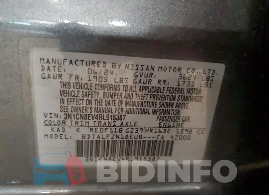 3N1CN8EV4RL915387 Photo# 12
