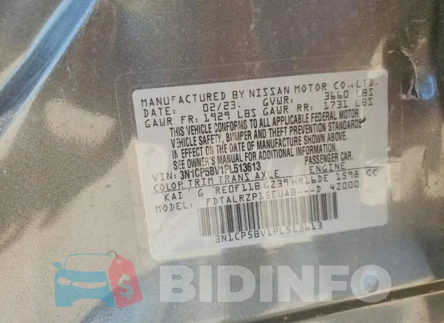 3N1CP5BV1PL513613 Photo# 13
