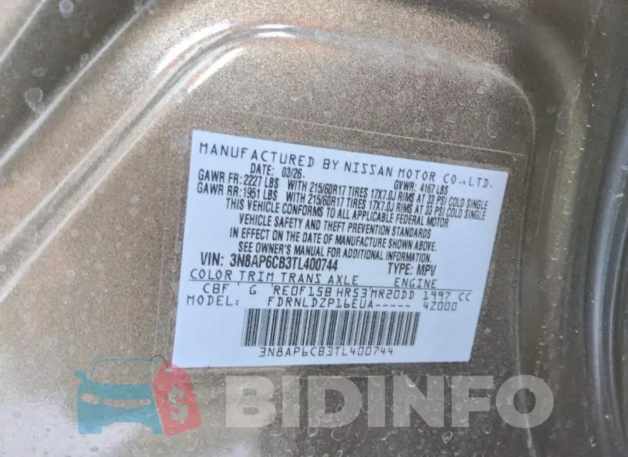 3N8AP6CB3TL400744 Photo# 14