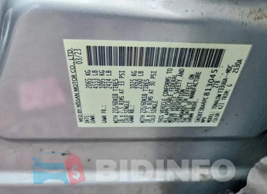 5N1BT3BA4PC813045 Photo# 13