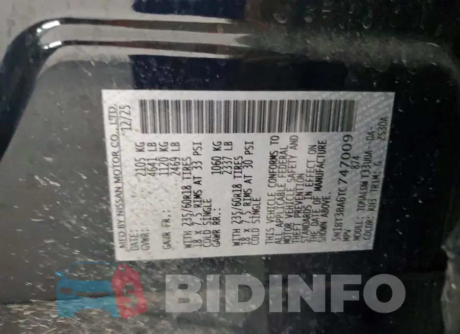 5N1BT3BA6TC747009 Photo# 13