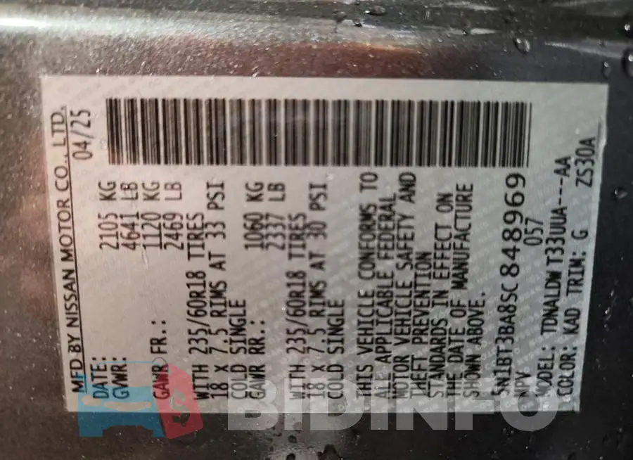 5N1BT3BA8SC848969 Photo# 13
