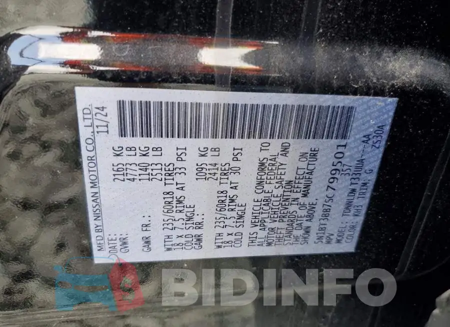 5N1BT3BB7SC799501 Photo# 13