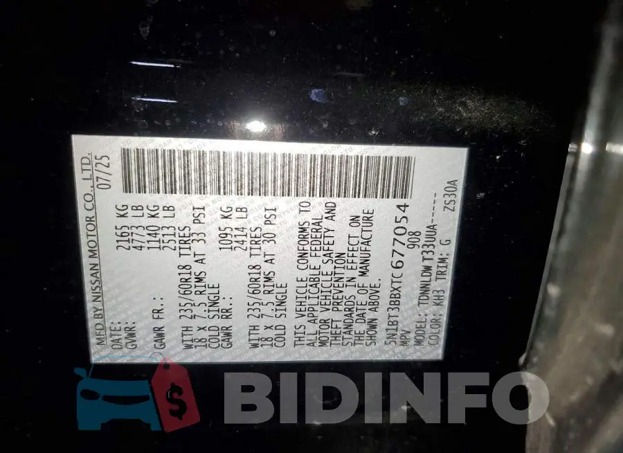 5N1BT3BBXTC677054 Photo# 14