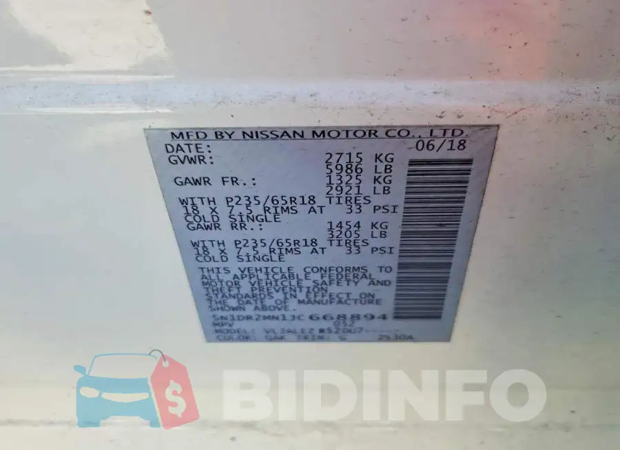 5N1DR2MN1JC668894 Photo# 13