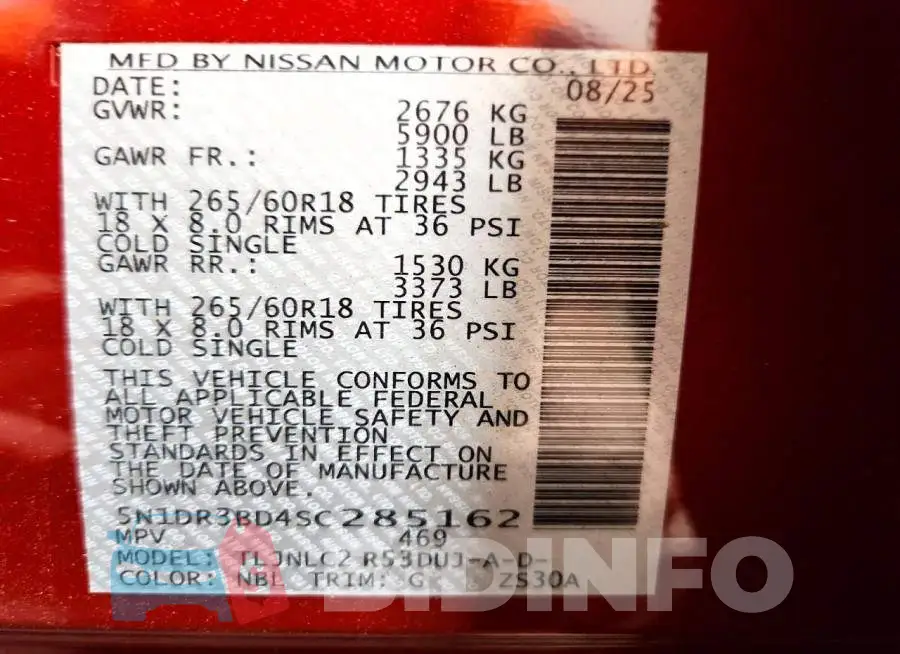 5N1DR3BD4SC285162 Photo# 14