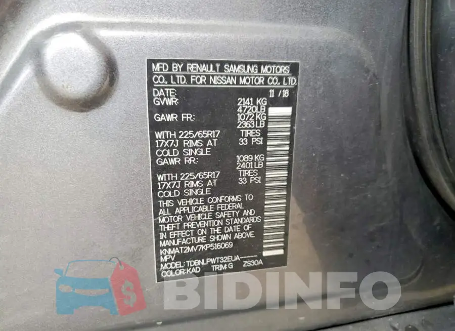 KNMAT2MV7KP516069 Photo# 13