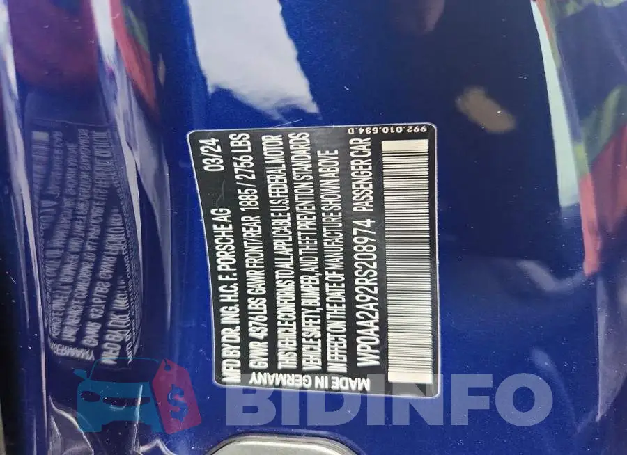 WP0AA2A92RS208974 Photo# 13