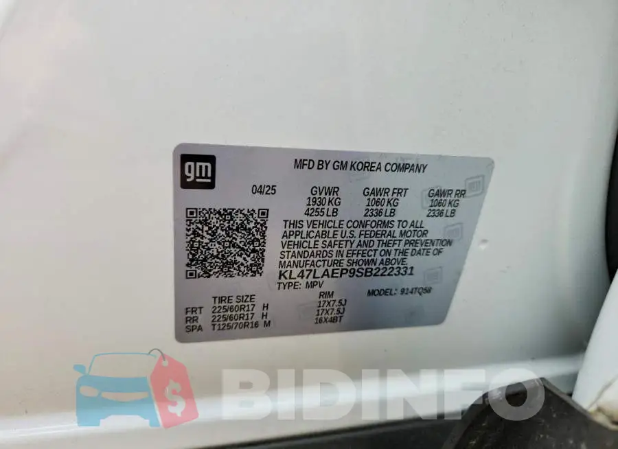 KL47LAEP9SB222331 Photo# 13