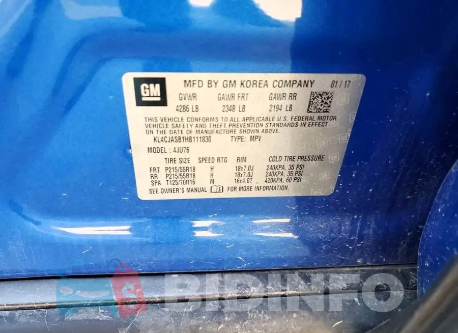 KL4CJASB1HB111830 Photo# 13