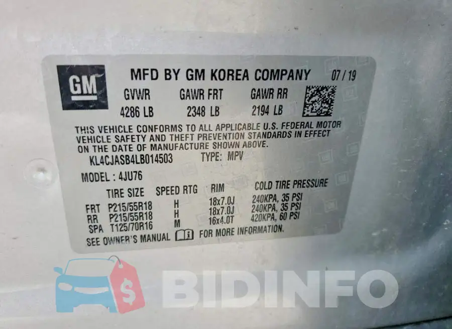 KL4CJASB4LB014503 Photo# 13