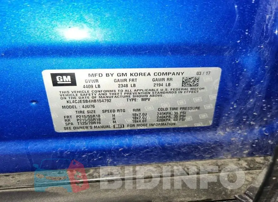 KL4CJESB4HB154792 Photo# 13