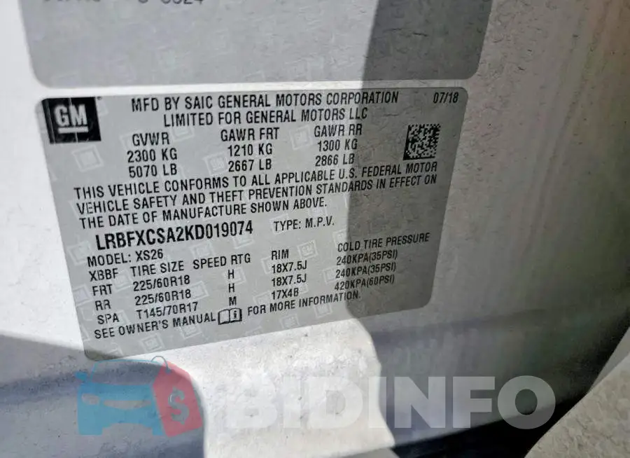 LRBFXCSA2KD019074 Photo# 13
