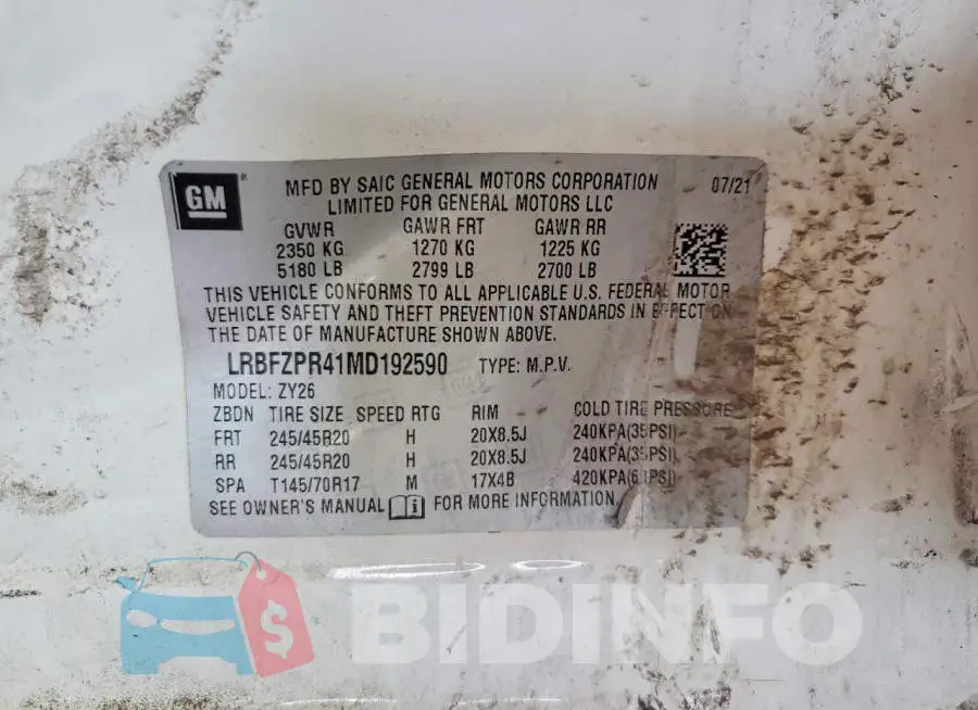 LRBFZPR41MD192590 Photo# 13