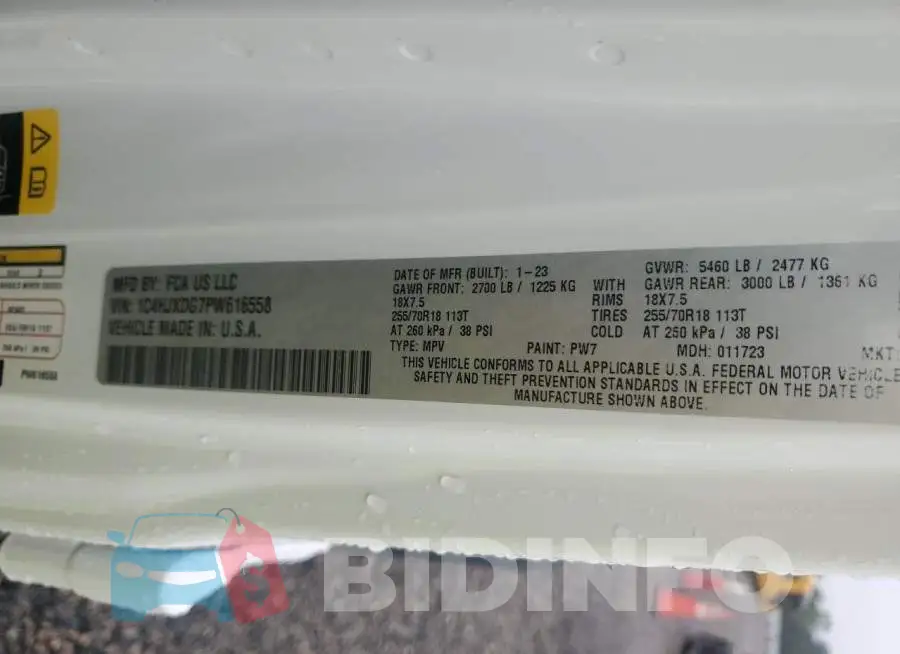1C4HJXDG7PW616558 Photo# 12