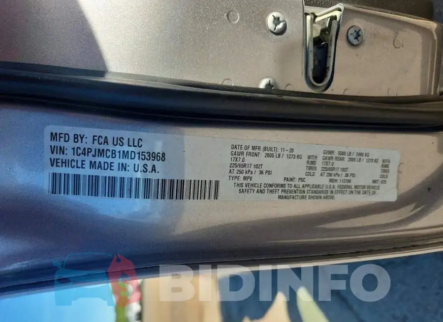 1C4PJMCB1MD153968 Photo# 14