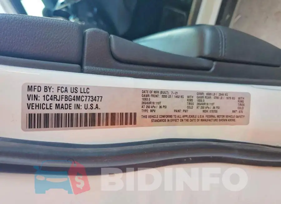 1C4RJFBG4MC773477 Photo# 13