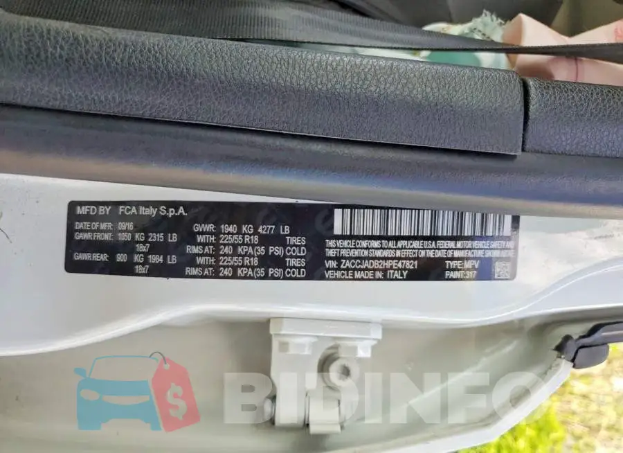 ZACCJADB2HPE47821 Photo# 13