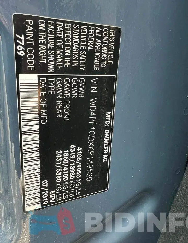 WD4PF1CDXKP149520 Photo# 10