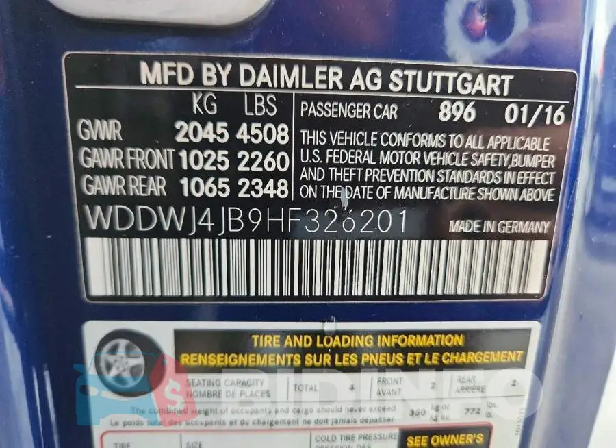 WDDWJ4JB9HF326201 Photo# 12