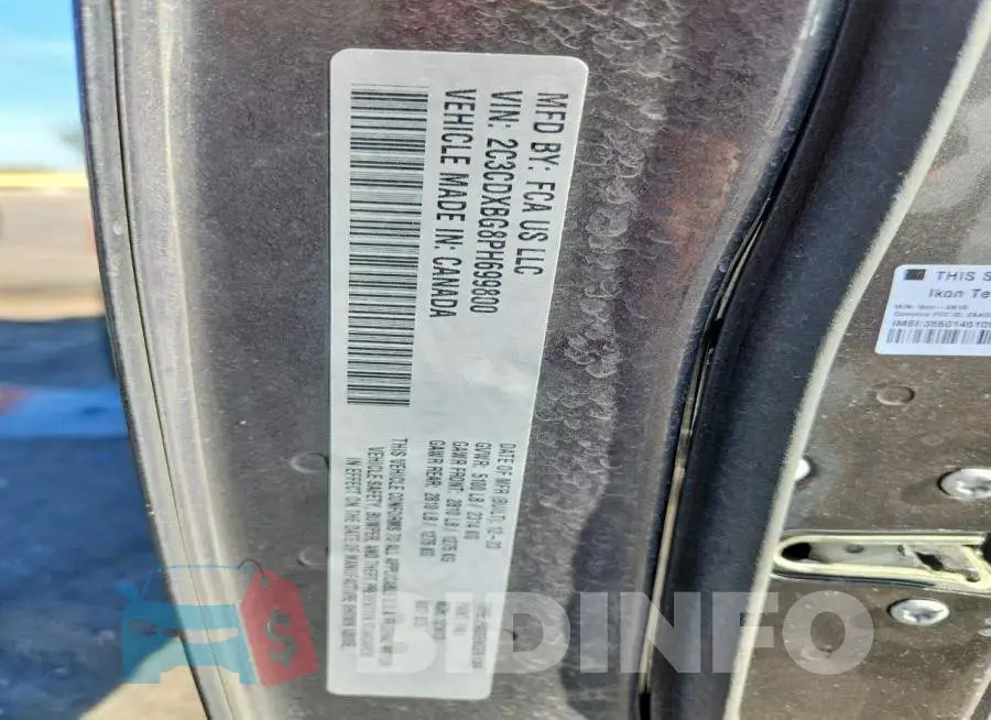 2C3CDXBG8PH699800 Photo# 13