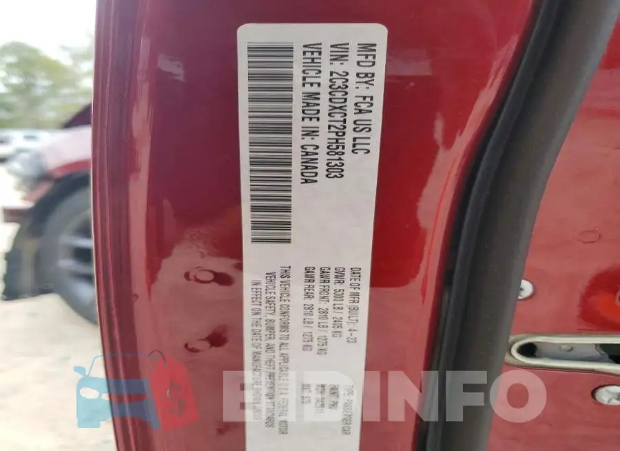 2C3CDXCT2PH581303 Photo# 13