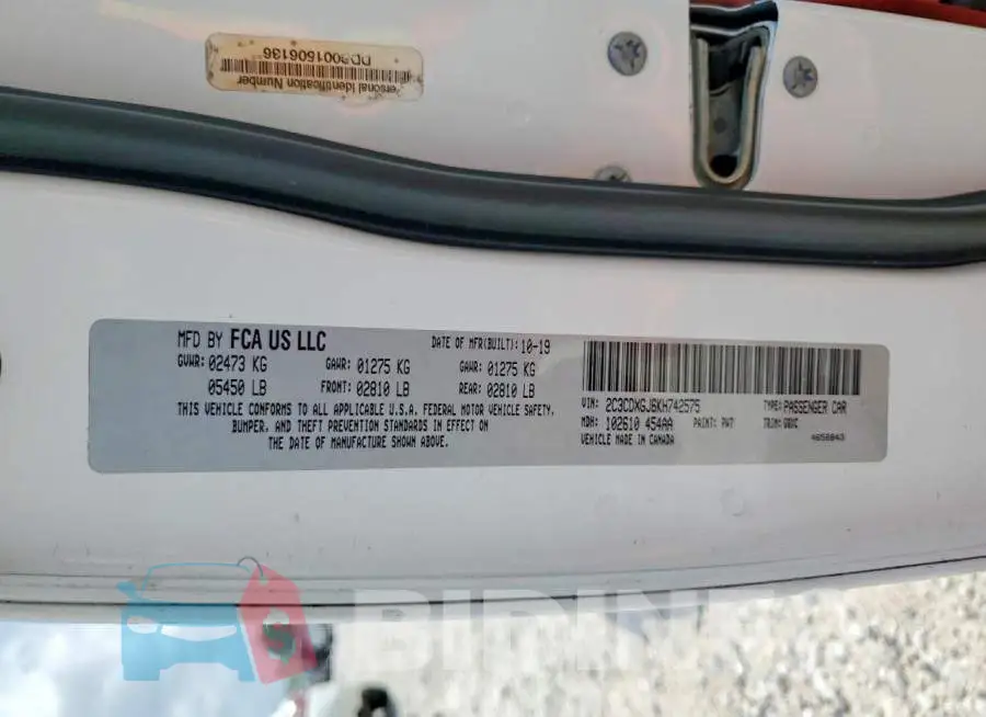 2C3CDXGJ6KH742575 Photo# 13