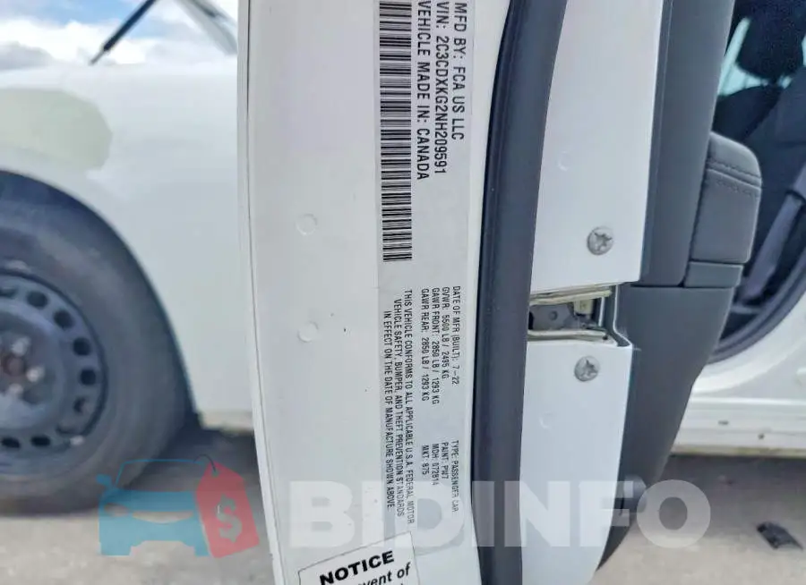 2C3CDXKG2NH209591 Photo# 13