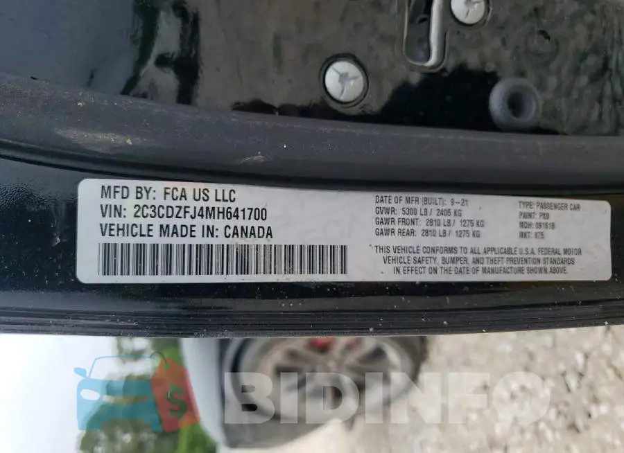 2C3CDZFJ4MH641700 Photo# 12