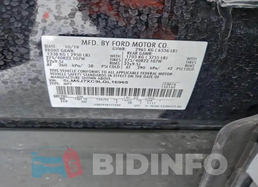 5LM5J7XC9LGL16965 Photo# 14