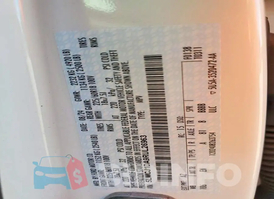 5LMCJ1DA9RUL26963 Photo# 14