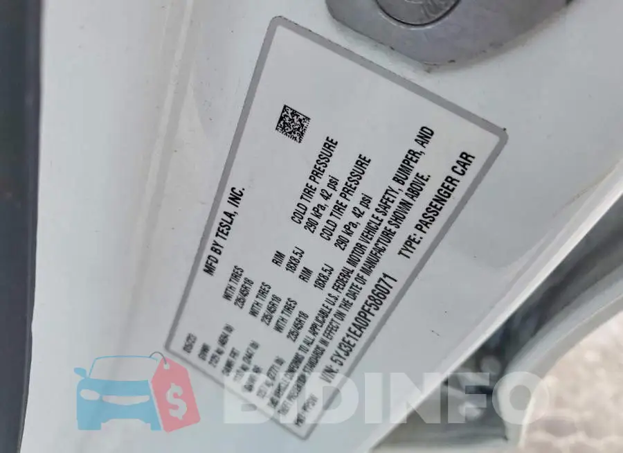 5YJ3E1EA0PF586071 Photo# 12