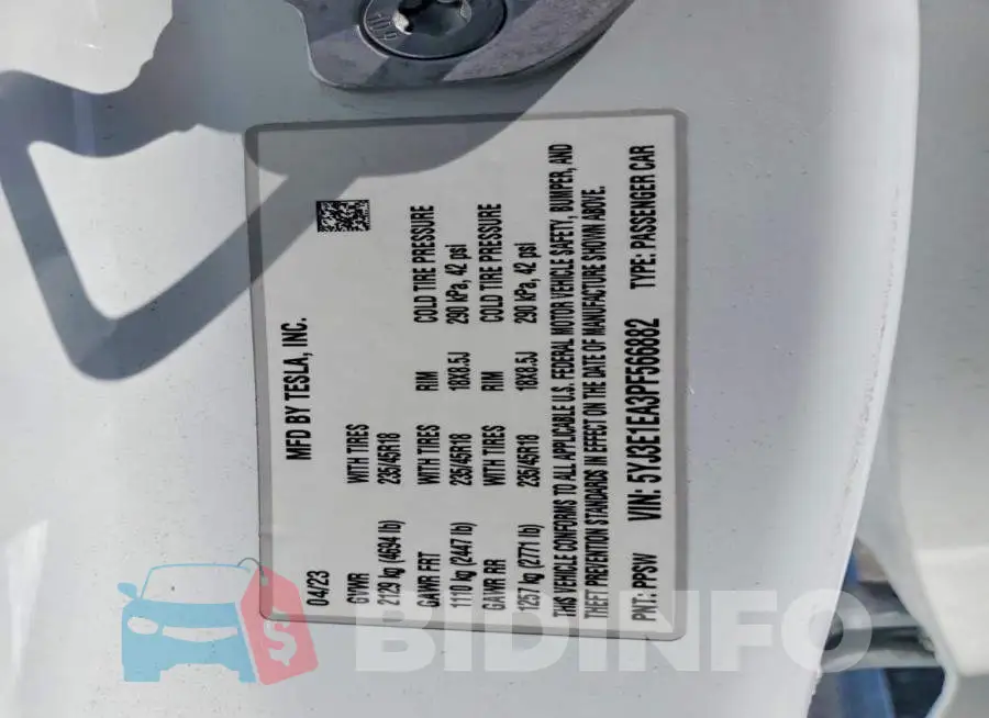 5YJ3E1EA3PF566882 Photo# 12