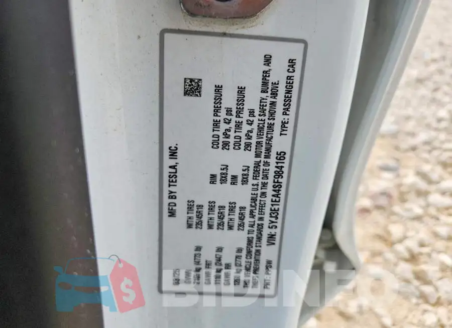 5YJ3E1EA4SF984165 Photo# 13