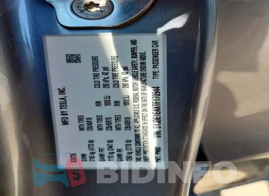 5YJ3E1EAXTF170944 Photo# 12