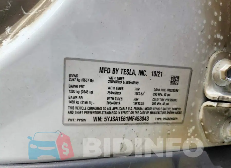 5YJSA1E61MF453043 Photo# 12