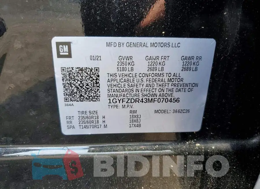 1GYFZDR43MF070456 Photo# 13