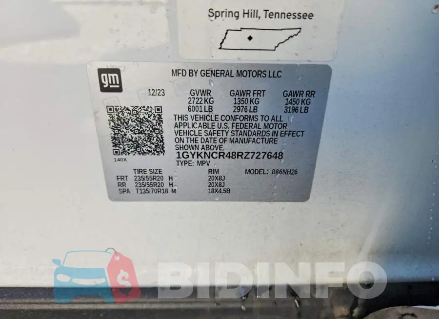 1GYKNCR48RZ727648 Photo# 14