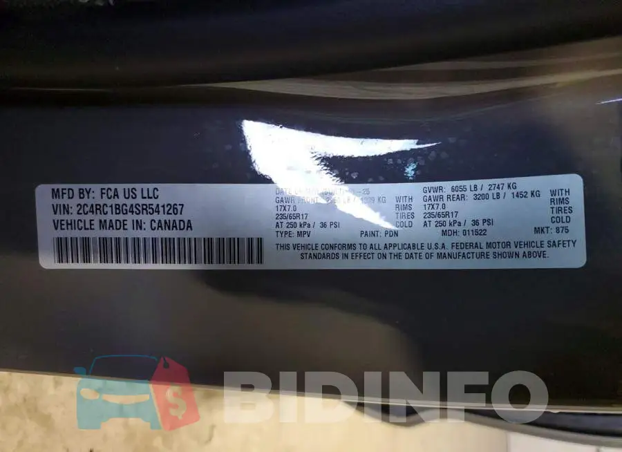 2C4RC1BG4SR541267 Photo# 13