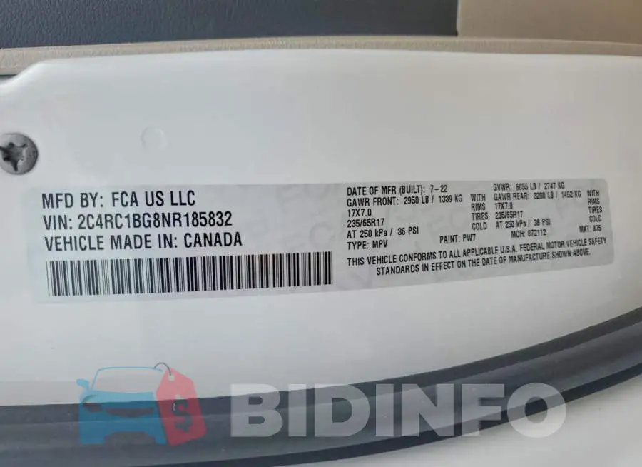 2C4RC1BG8NR185832 Photo# 13