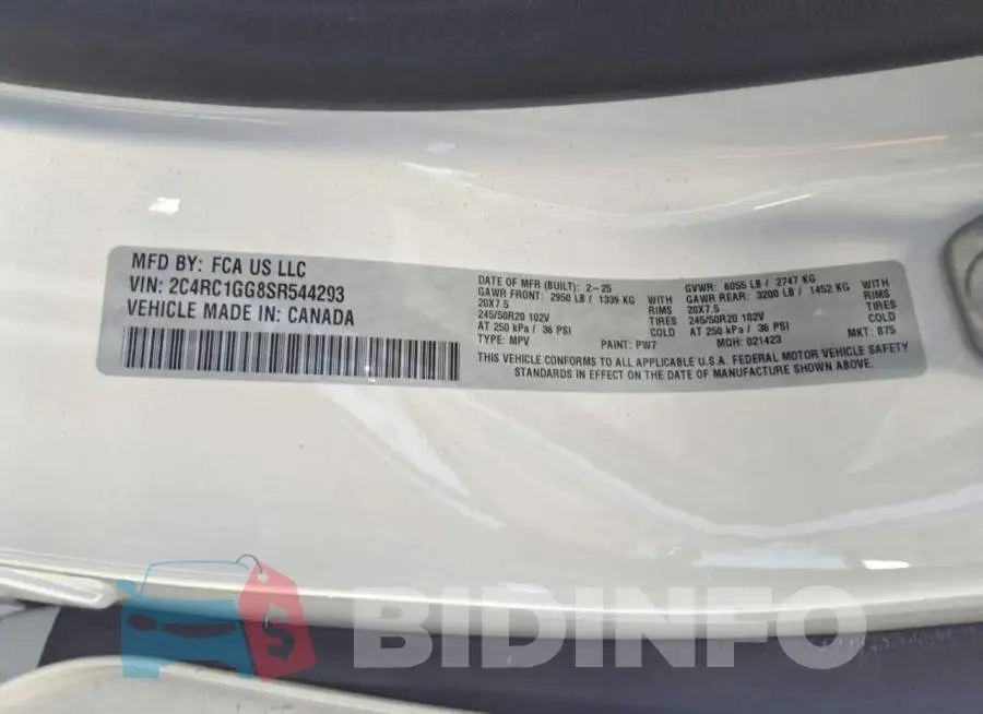2C4RC1GG8SR544293 Photo# 13