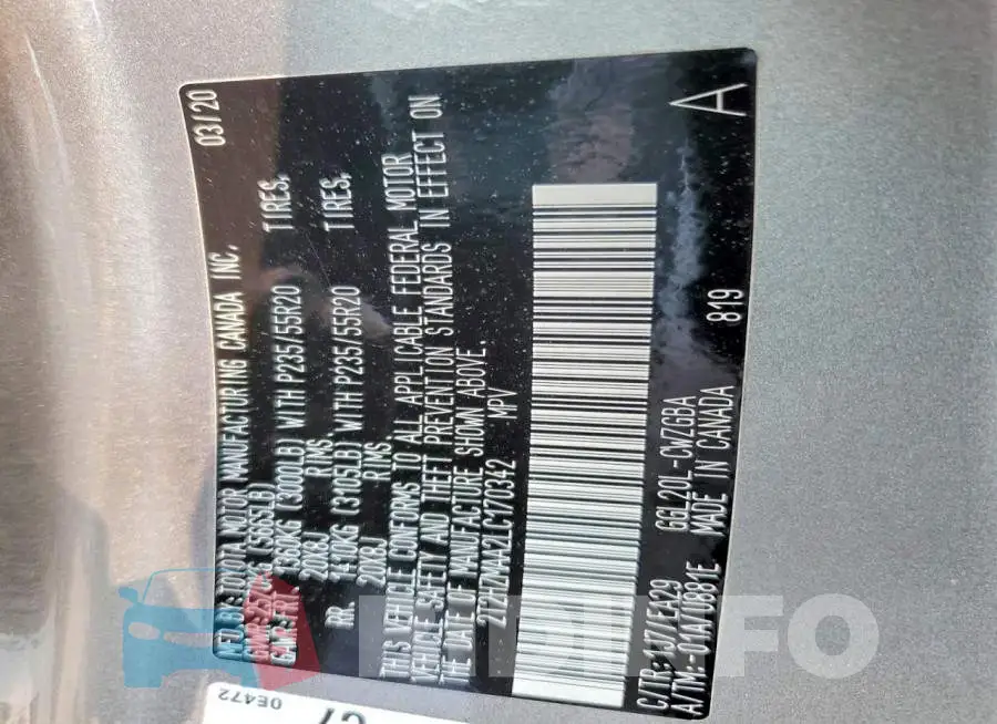 2T2HZMAA2LC170342 Photo# 12
