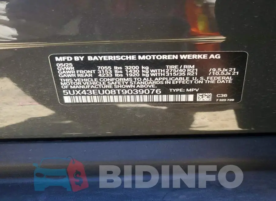 5UX43EU08T9039076 Photo# 13
