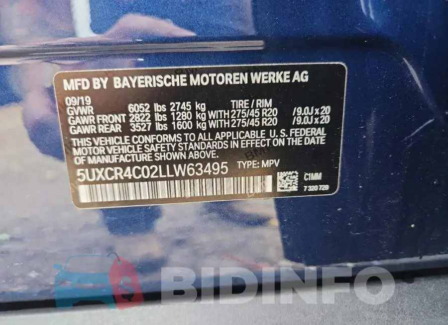 5UXCR4C02LLW63495 Photo# 13